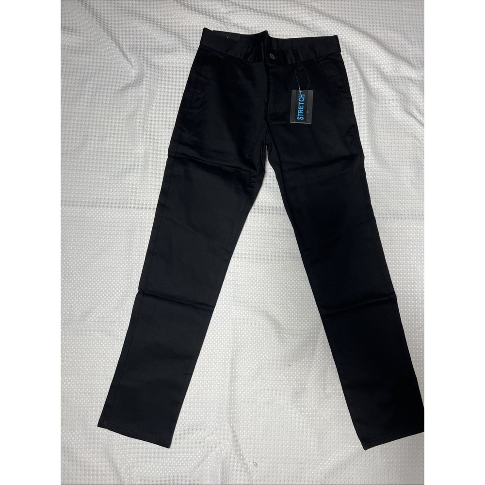 NEW BLUE‎ ICE KHAKI STRETCH PANT - SIZE: MEN 30 - BLACK